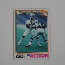 1982 TOPPS FOOTBALL LAWRENCE TAYLOR IN ACTION ROOKIE CARD SHARP