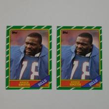 1986 TOPPS FOOTBALL BRUCE SMITH ROOKIE CARD LOT VERY SHARP