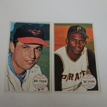 1964 TOPPS GIANTS LOT ROBERTO CLEMENTE AND MILT PAPPAS