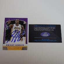 2012-13 PANINI HOOPS DWIGHT HOWARD AUTOGRAPHED CARD WITH COA