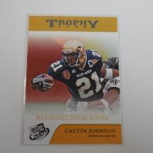 2007 PRESS PASS CALVIN JOHNSON MEGATRON TROPHY CLUB ROOKIE CARD HOF