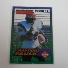 1994 COLLECTORS EDGE MARSHALL FAULK ACETATE ROOKIE CARD HOF