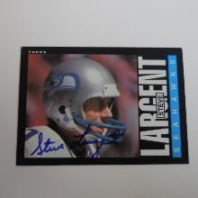 HAND SIGNED 1985 TOPPS STEVE LARGENT AUTOGRAPHED CARD NO COA