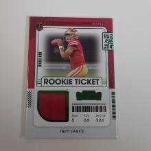 2021 PANINI CONTENDERS TREY LANCE JERSEY ROOKIE CARD