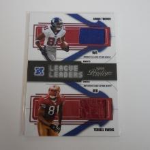 2004 PLAYOFF PRESTIGE AMANI TOOMER TERRELL OWENS DUAL GAME USED JERSEY 101/250