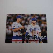 2022 TOPPS COREY SEAGER TREA TURNER 6-4 STARS #D 278/299 DODGERS