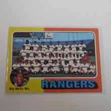 1975 TOPPS BASEBALL #511 TEXAS RANGERS BILLY MARTIN TEAM CARD