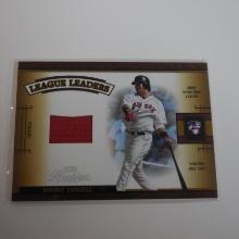 2005 PLAYOFF PRESTIGE MANNY RAMIREZ GAME USED JERSEY CARD #D 037/250 RED SOX