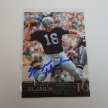 2001 UPPER DECK LEGENDS GEORGE BLANDA AUTOGRAPHED CARD NO COA