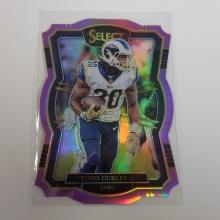 2017 PANINI SELECT TODD GURLEY DIE CUT PRIZM PURPLE #D 52/75 RAMS