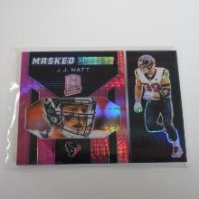 2019 PANINI SPECTRA J.J. WATT HYPER PINK PRIZM MASKED MEN #D 11/25 TEXANS