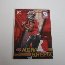 2015 DONRUSS ELITE JAMEIS WINSTON ROOKIE PATCH CARD #D 10/49 BUCCANEERS