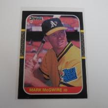 1987 DONRUSS BASEBALL MARK MCGWIRE RATED ROOKIE CARD