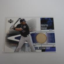 2002 UPPER DECK ROOKIE DEBUT ROBERTO ALOMAR GAME USED BAT CARD