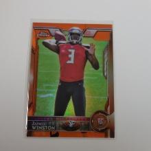 2015 TOPPS CHROME JAMEIS WINSTON ORANGE REFRACTOR ROOKIE CARD