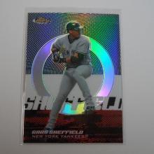 2005 TOPPS FINEST GARY SHEFFIELD REFRACTOR CARD #D 074/399 YANKEES