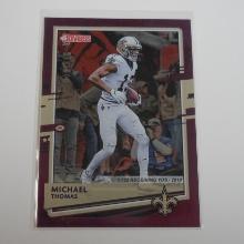 2020 PANINI DONRUSS MICHAEL THOMAS STAT LINE PURPLE #D 080/500 SAINTS