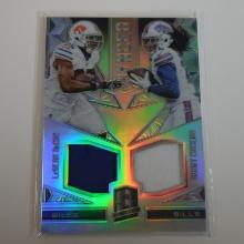 2016 PANINI SPECTRA LESEAN MCCOY SAMMY WATKINS GAME USED JERSEY PRIZM #D 33/49