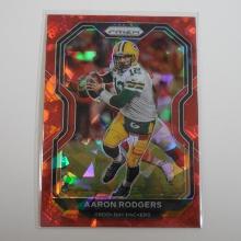 2020 PANINI PRIZM AARON RODGERS RED ICE PRIZM PACKERS