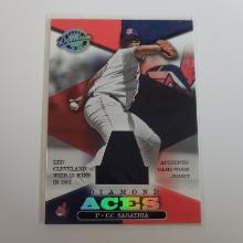 2001 DONRUSS CLASS OF 2001 CC SABATHIA GAME USED JERSEY CARD #D 199/550 INDIANS