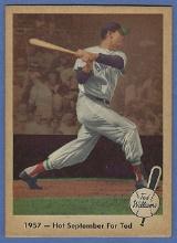 1959 Fleer Ted Williams #59 Hot September For Ted