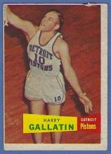 1957-58 Topps #62 Harry Gallatin Detroit Pistons