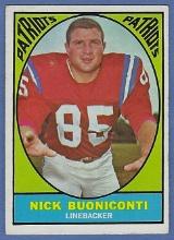 1967 Topps #13 Nick Buoniconti Boston Patriots