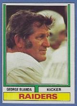 1974 Topps #245 George Blanda Oakland Raiders