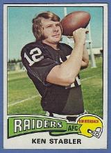 1975 Topps #380 Ken Stabler Oakland Raiders