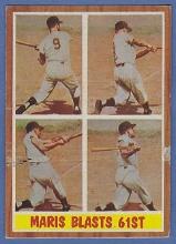 1962 Topps #313 Roger Maris Blasts 61st New York Yankees