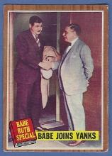 1962 Topps #136 Babe Ruth Special Babe Joins Yanks