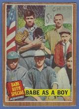 1962 Topps #135 Babe Ruth Special Babe As A Boy