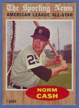 1962 Topps #466 Norm Cash AS Detroit Tigers