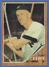 1962 Topps #430 Tony Kubek New York Yankees