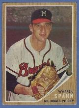 1962 Topps #100 Warren Spahn Milwaukee Braves