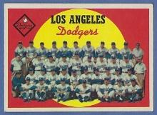 1959 Topps #457 Los Angeles Dodgers Team Card Unmarked