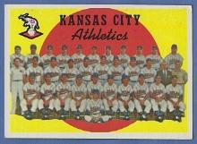 1959 Topps #172 Kansas City Athletics Team Card Unmarked