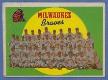 1959 Topps #419 Milwaukee Braves Team Card Unmarked