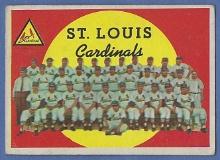 1959 Topps #223 St. Louis Cardinals Team Card