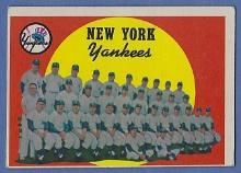 1959 Topps #510 New York Yankees Team Card