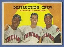 1959 Topps #166 Rocky Colavito Larry Doby Destruction Crew Cleveland Indians