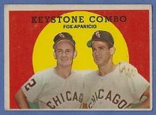 1959 Topps #408 Nellie Fox Luis Aparicio Keystone Combo Chicago White Sox