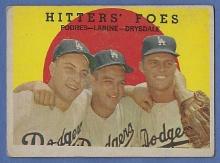 1959 Topps #262 Don Drysdale Johnny Podres Hitters' Foes Los Angeles Dodgers