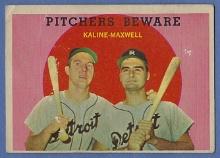 1959 Topps #34 Al Kaline Pitchers Beware Detroit Tigers