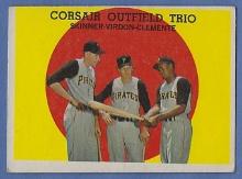 1959 Topps High #543 Roberto Clemente Corsair Outfield Trio Pittsburgh Pirates