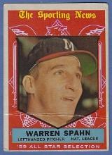 1959 Topps High #571 Warren Spahn AS Milwaukee Braves