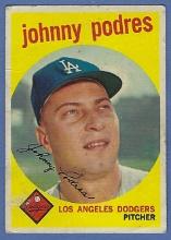 1959 Topps #495 Johnny Podres Los Angeles Dodgers