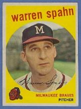 1959 Topps #40 Warren Spahn Milwaukee Braves