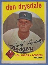 1959 Topps #387 Don Drysdale Los Angeles Dodgers