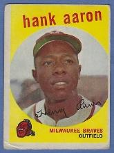 1959 Topps #380 Hank Aaron Milwaukee Braves